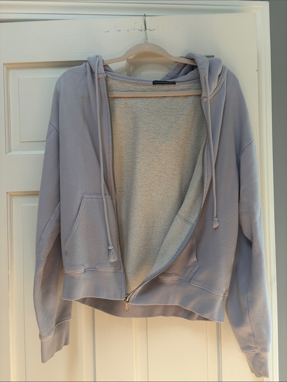 Brandy Melville Lavender Zip-Up Hoodie